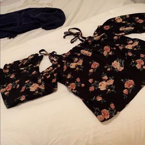 Bell sleeved floral top